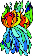 vector illustration of an abstract flower