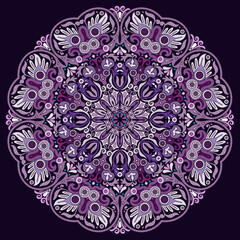 Vector ethnic abstract flower illustration