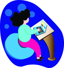 women work at home with laptops