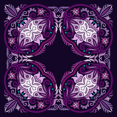 Vector ethnic abstract flower illustration