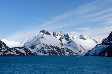 Fototapeta na wymiar Glacier at Drygalski Fjord, South Georgia, South Georgia and the Sandwich Islands, Antarctica