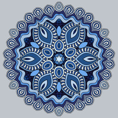 Vector ornamental snowflake illustration