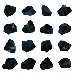 pile of charcoal , coal heaps of coals 