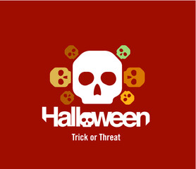 Halloween logo for greeting cards, invitations, posters.