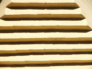 Corner. Plastered bricks