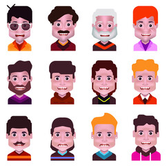 Avatar icon set - High quality avatars. User avatars, for social network (Male and female faces )