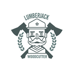 logo of lumberjack, forester