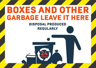 Site waste disposal Vector colorful illustration of office trash