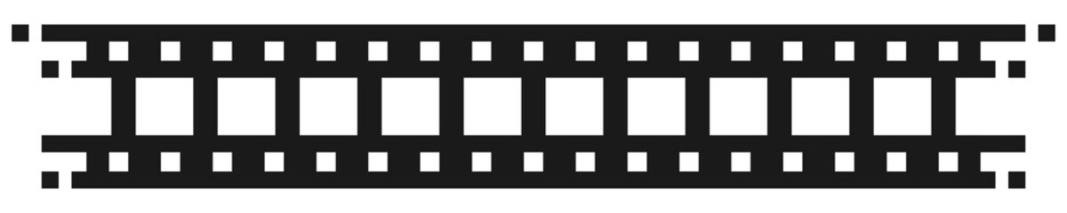 Vector illustration of Film strip roll or Video tape photo film strip frame