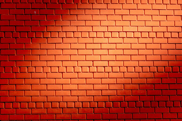 Naklejka na ściany i meble Red brick wall as an abstract background.