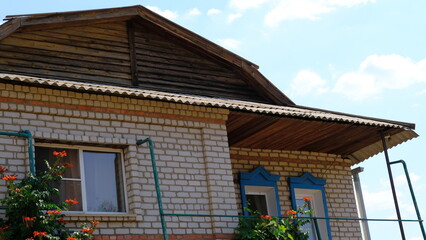 
Elements and details of the facade of buildings in Russia