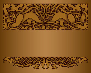 Ethnic vintage border. Vector illustration
