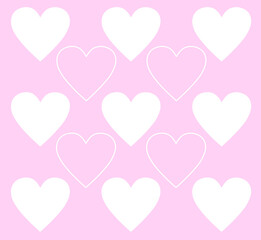 Cute light hearts pattern. Romantic, Valentine, girly background image