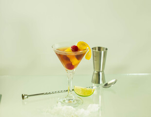 very cold manhattan cocktail