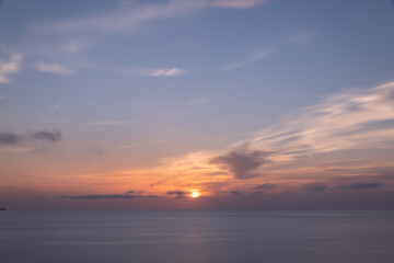 Fototapeta na wymiar A beautiful sunset over the Mediterranean
