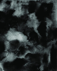 Black watercolor ink paper texture abstract background