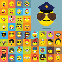Large set of Quality Emoticons Set of Emoji