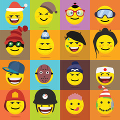 Funny happy yellow emoji,smiley emoticons