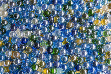 blue glass beads background