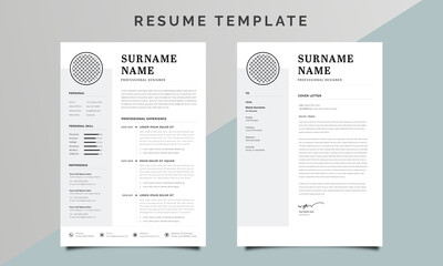 Professional Resume/CV Design With Sidebar
