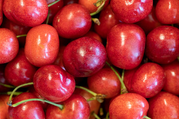 cherry on the counter ready for sale