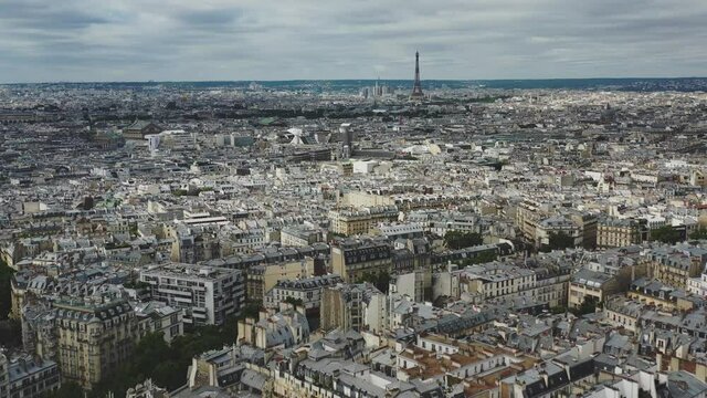 Aerial video of Paris, Drone video, Top View Paris