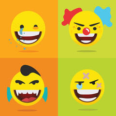 Set of Emoticons. Set of Emoji. Smile icons.