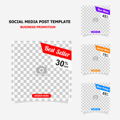 social media post for your business promotioan there is four template in one package full colour style one
