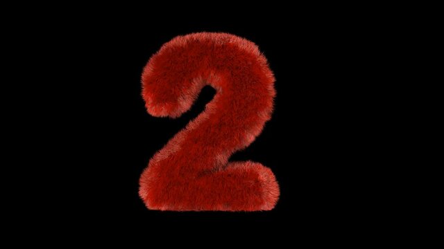 Fluffy hair fur text typography with alpha channel 2