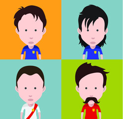 People avatars, Vector women, men avatar