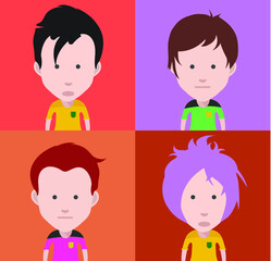 People avatars, Vector women, men avatar