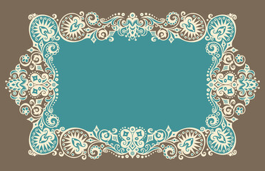 Vector ornamental nature vintage border
