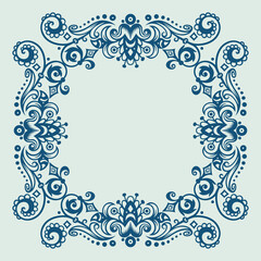 Vector ornamental nature vintage border