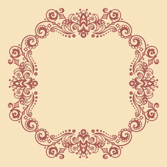 Vector ornamental nature vintage border