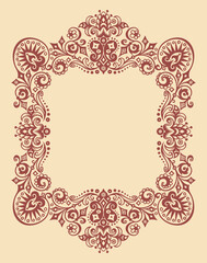 Vector ornamental nature vintage border