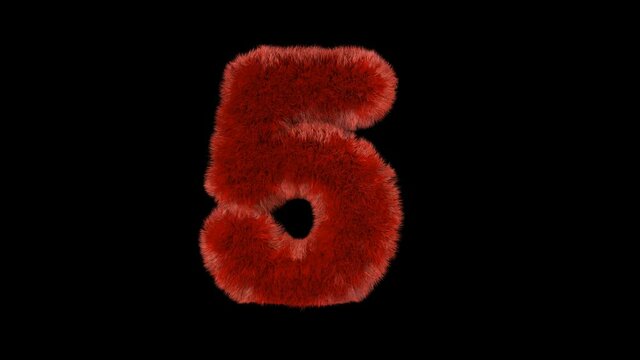 Fluffy hair fur text typography with alpha channel 5