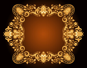 Vector ornamental nature vintage border