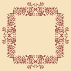 Vector ornamental nature vintage border