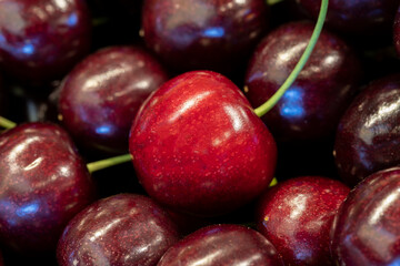 cherry on the counter ready for sale