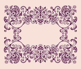 Vector ornamental nature vintage border