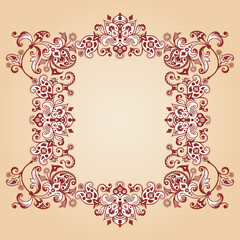 Vector ornamental nature vintage border