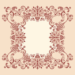 Vector ornamental nature vintage border