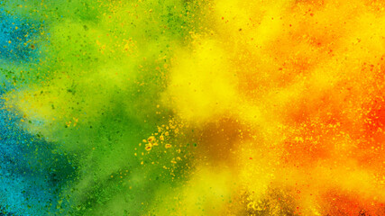 Abstract coloured powder explosion background