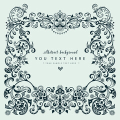 Vector ornamental nature vintage border