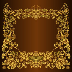 Vector ornamental nature vintage border