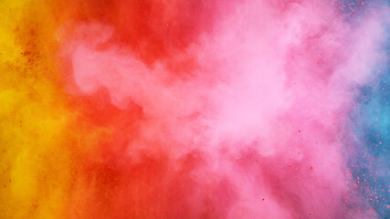 Abstract coloured powder explosion background