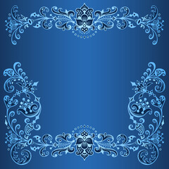 Vector ornamental nature vintage border