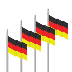 Isometric flag of Germany