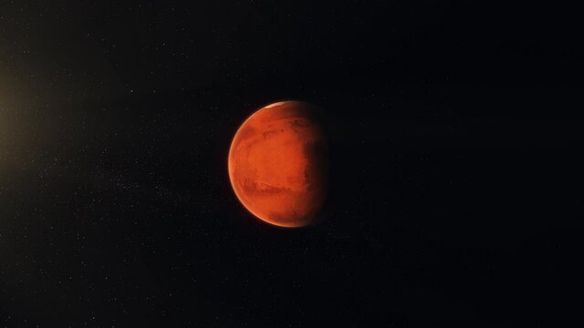 CGI Animation of flying to Mars.