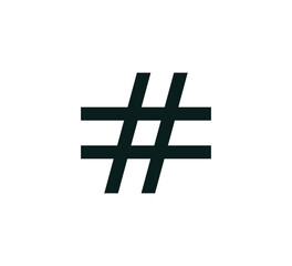 Fototapeta premium Hashtag icon vector logo illustration